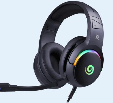 Изображение Наушники Defender Debor, 7.1, RGB, провод 2.2 м черный