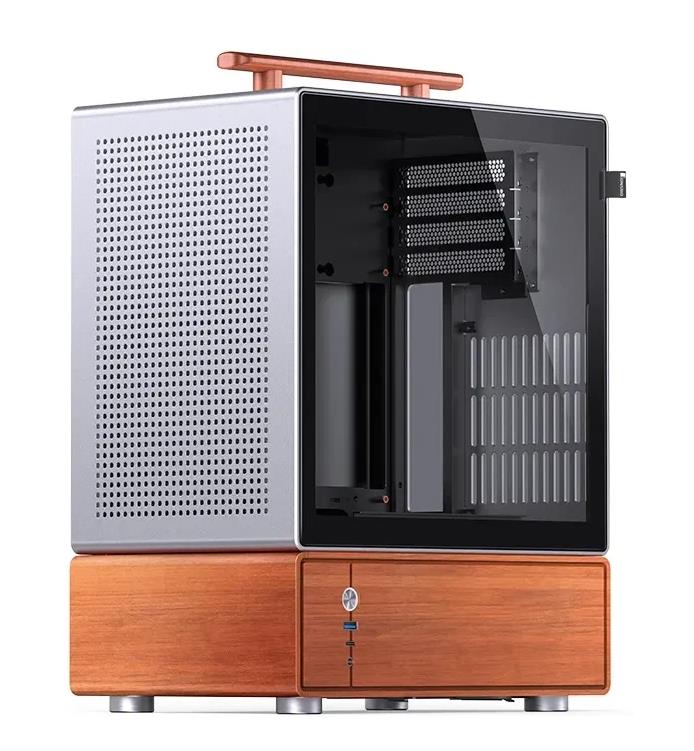 Изображение Корпус Jonsbo T7 Silver (mATX, Mini-ITX, серебристый, без БП)/(T7 silver)