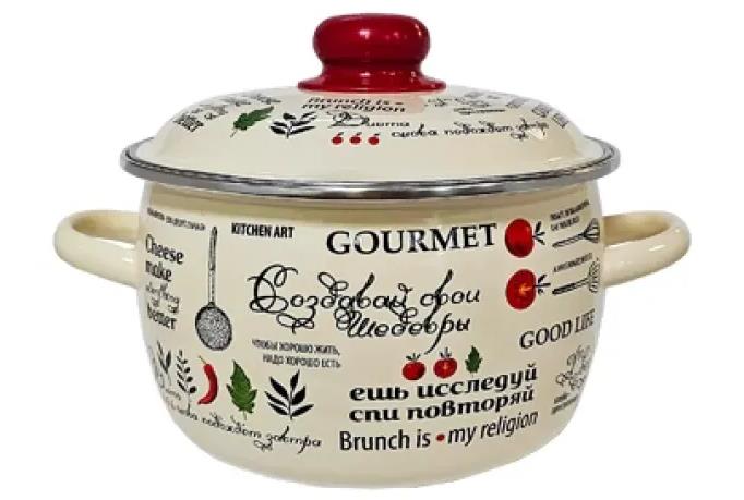 Изображение Кастрюля Appetite 3RC201M Шедевры эмал сфер (4 л )