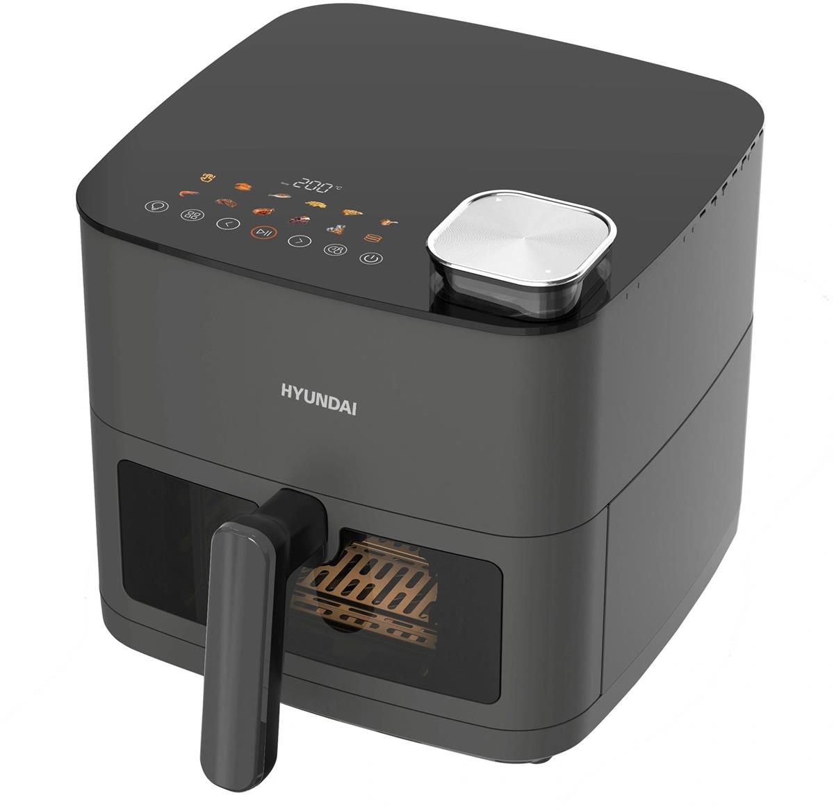 Изображение Аэрогриль Hyundai HYF-9085 2000Вт темно-серый/серебристый (2000 Вт /8 л )
