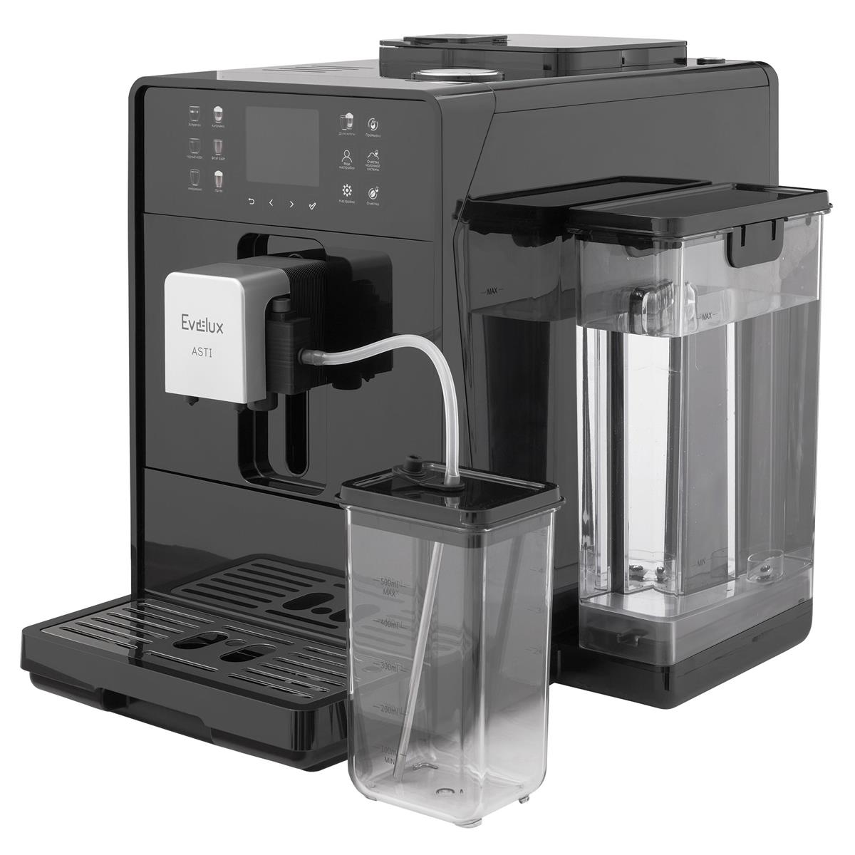 Изображение Кофемашина Evelux EACM 1028 N Asti (1580 Вт /19 бар/черный)