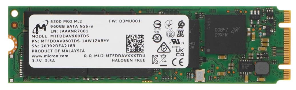 Изображение SSD диск Micron 5300 Pro 960 Гб 2280 (MTFDDAV960TDS-1AW1ZABYY)