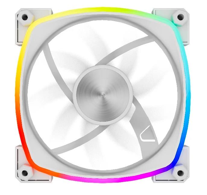 Изображение Вентилятор PowerCase M55-12W ARGB White (1500 об/мин , 120x120x25 мм,4-pin PWM)