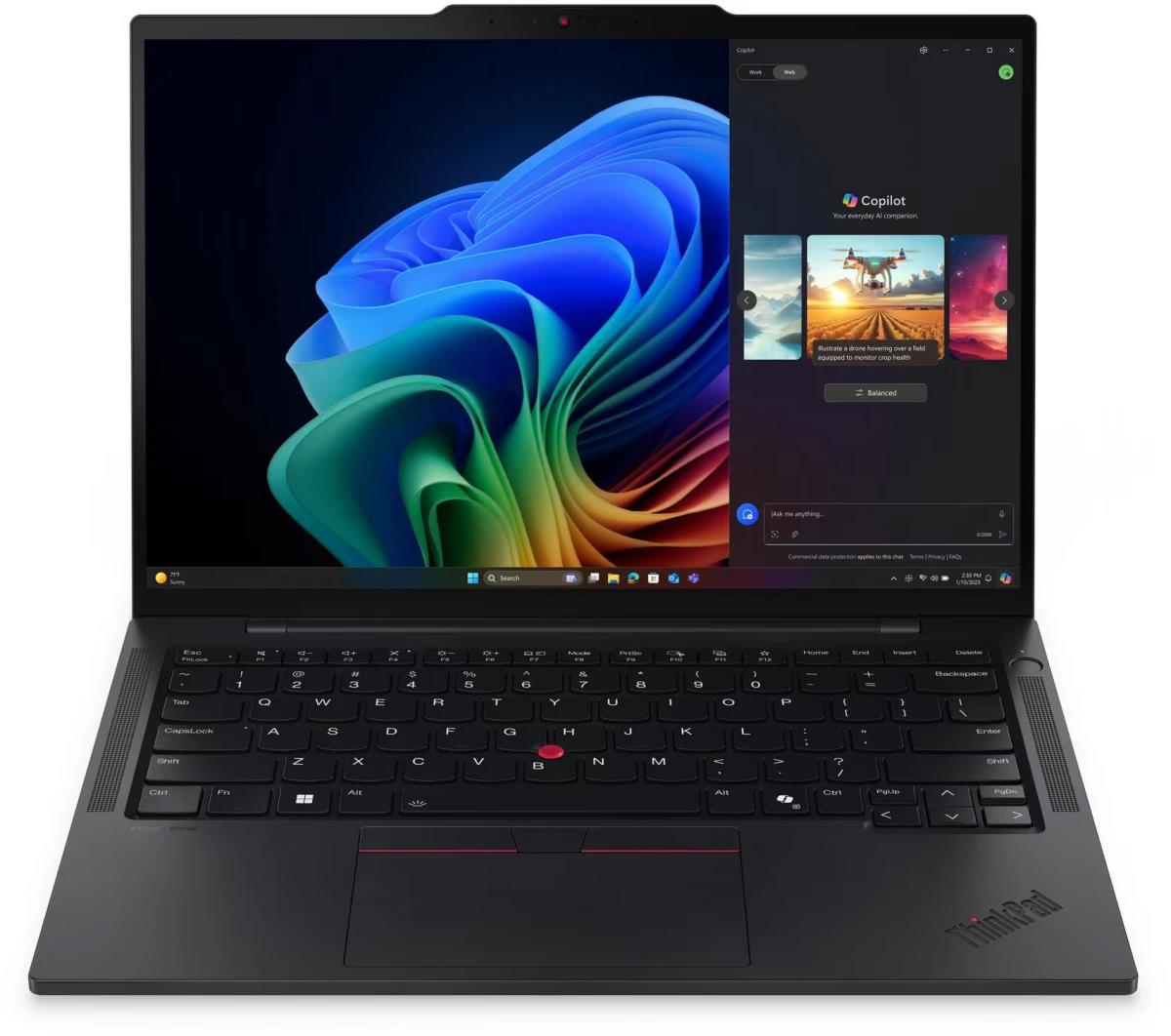 Изображение Ноутбук Lenovo ThinkPad T14s Gen 6 (Intel 258V 2200 МГц/ SSD 1024 ГБ  /RAM 32 ГБ/ 14" 1920x1200/VGA встроенная/ Windows 11 Pro) (21QX000LUS)