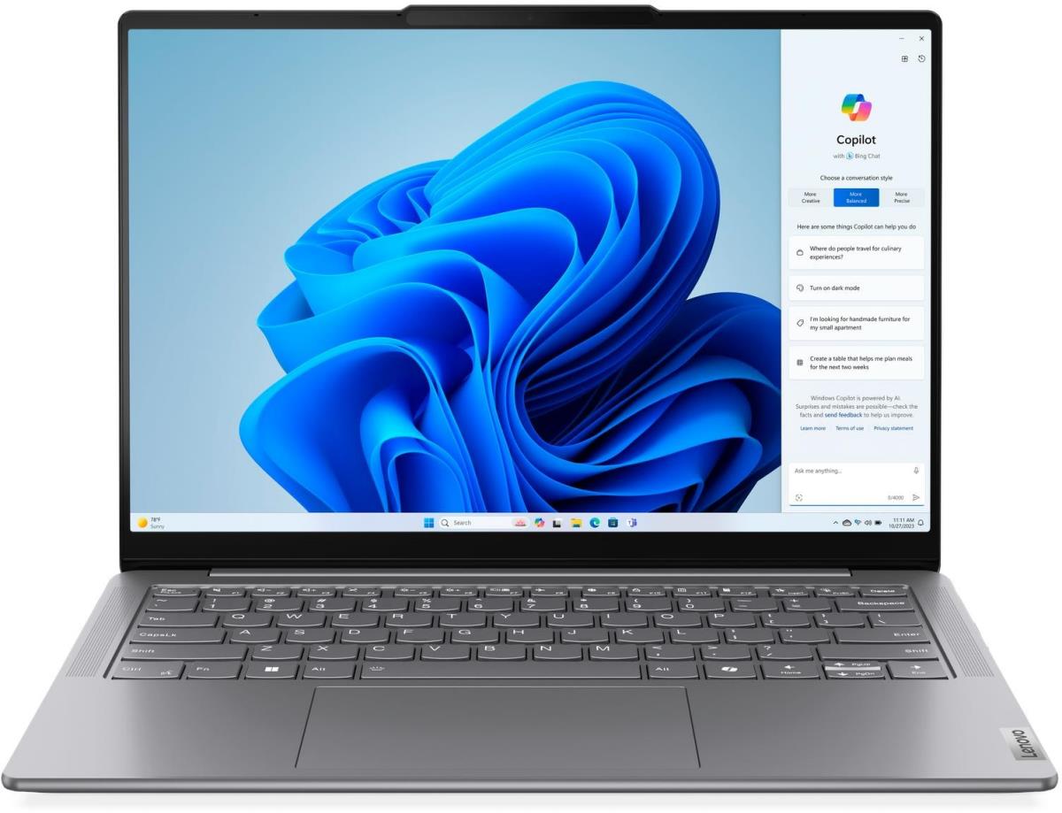 Изображение Ноутбук Lenovo Slim 7 14IMH9 (Intel 125H 1200 МГц/ SSD 512 ГБ  /RAM 16 ГБ/ 14" 1920x1200/VGA встроенная/ Без ОС) (83CV00EARK)