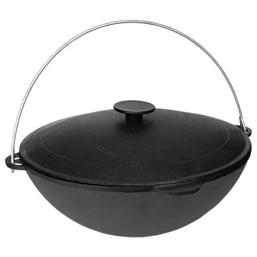 Изображение Казан Гардарика 1608-3 Туризм чугунный походный татарский 8,0л и крышкой д.36см чугун 8 л