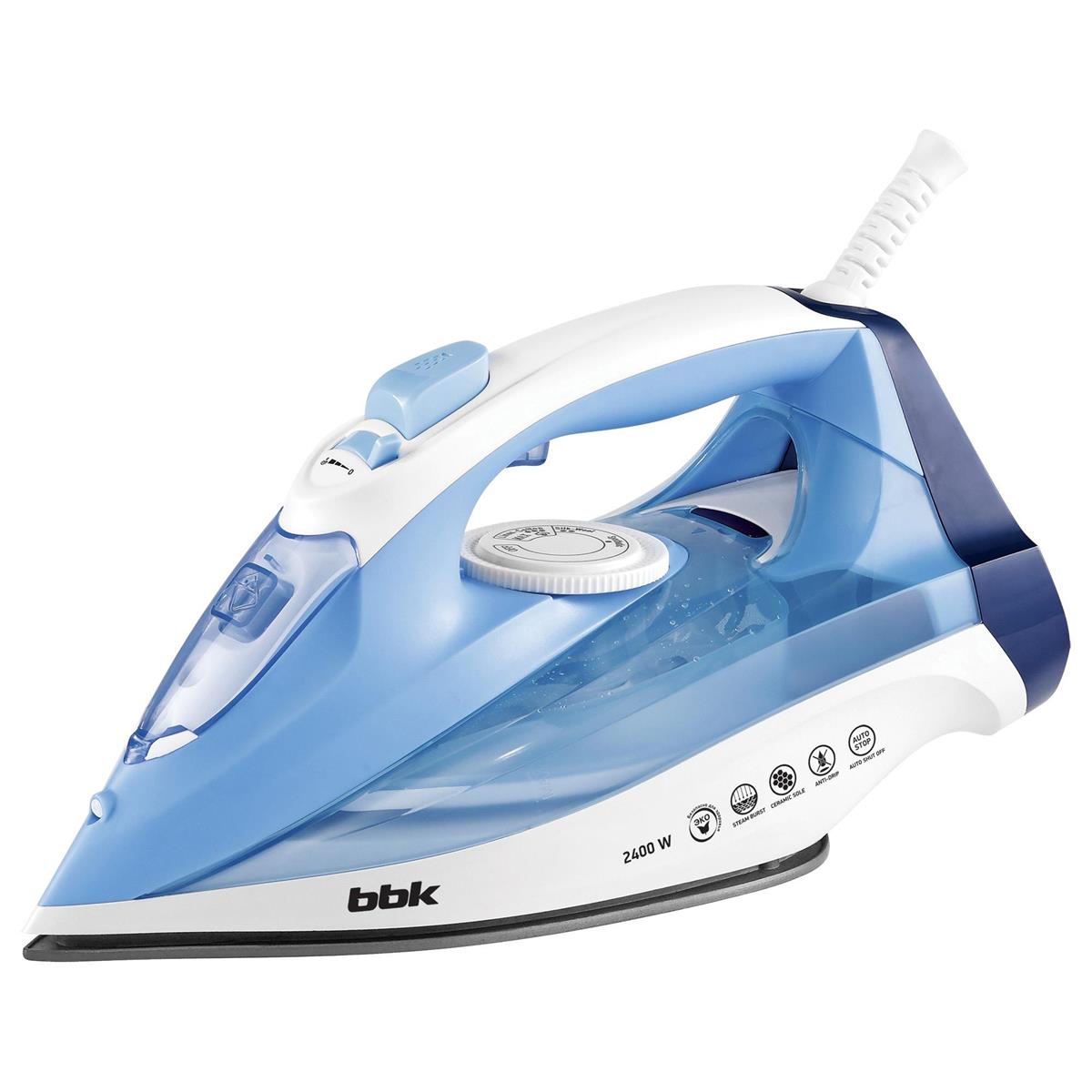 Изображение Утюг BBK ISE-2411 (2400 Вт/голубой)