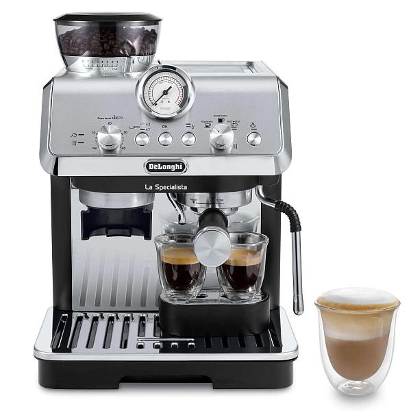 Изображение Кофеварка DeLONGHI EC9155.MB серебристый/черный, исп. кофе - зерновой/молотый, 1.7 л, 1400 Вт, 15 Бар (рожковая//155 Вт )