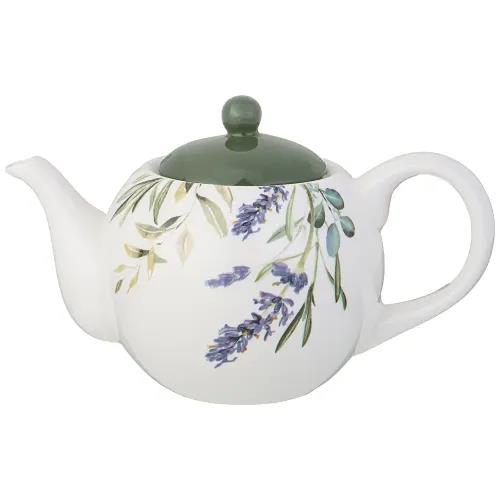 Изображение Чайник заварочный AGNESS 358-2149 ЛАВАНДА (зеленый, белый, рисунок/0,9 л )
