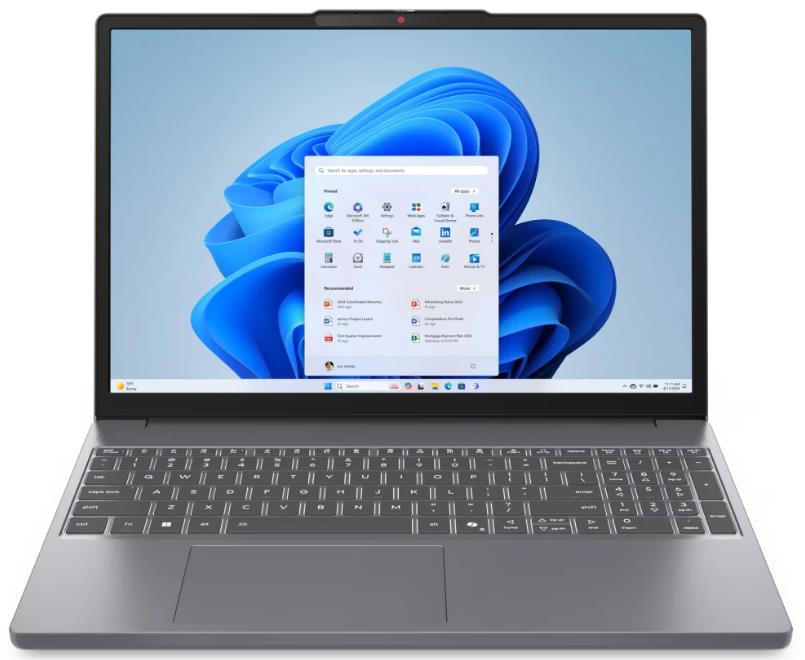 Изображение Ноутбук Lenovo IdeaPad Slim 3 15IRH10 (Intel 13420H 2100 МГц/ SSD 512 ГБ  /RAM 8 ГБ/ 15.3" 1920x1200/VGA встроенная/ Без ОС) (83K100DWPS)