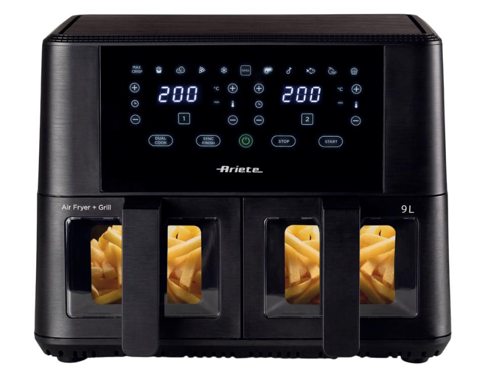 Изображение Аэрофритюрница Ariete 4631/00 черный, 2400 Вт, 9 л, сенсор, 11 программ (2400 Вт /9 л )