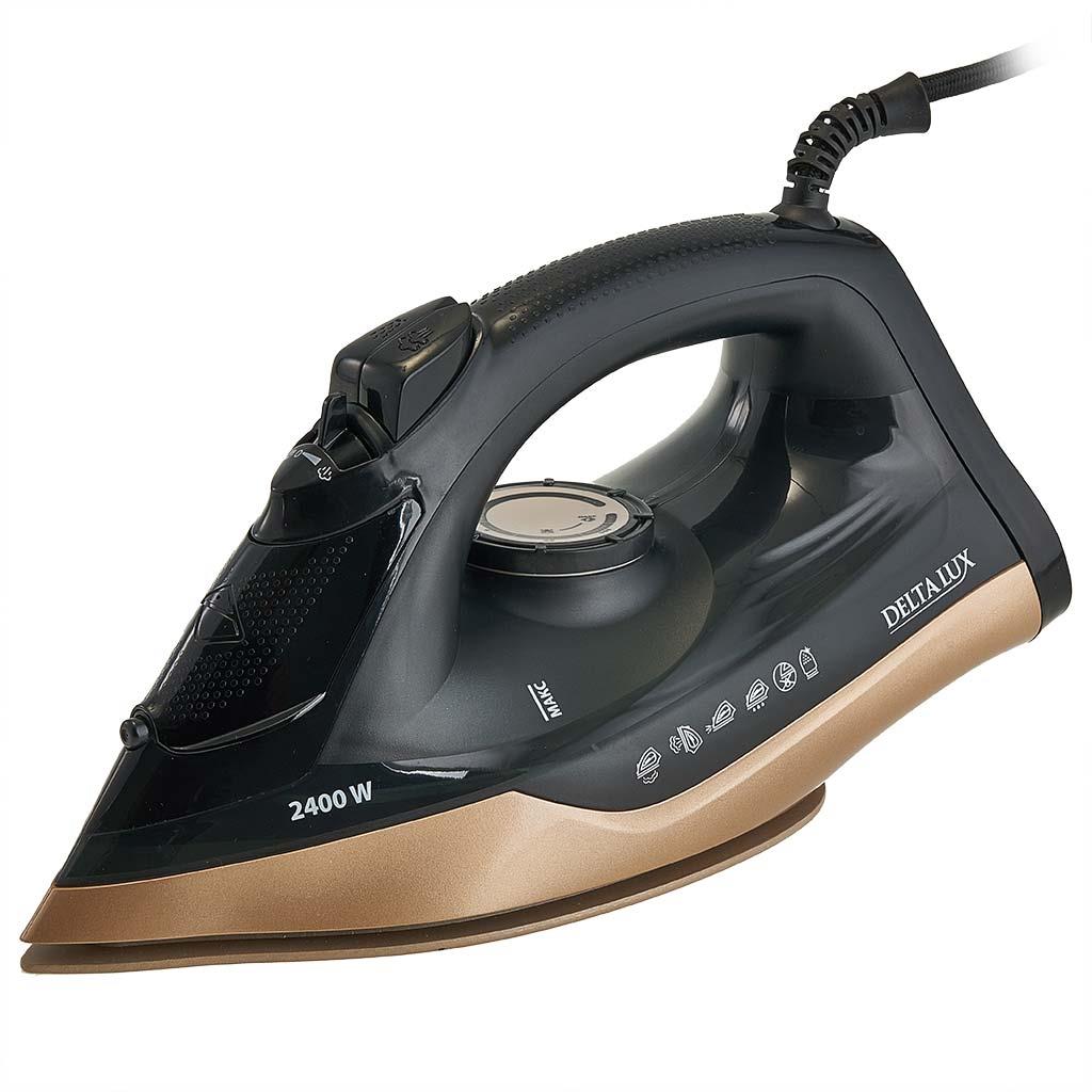 Изображение Утюг DELTA LUX DE-3007 (2400 Вт/золотистый, черный)