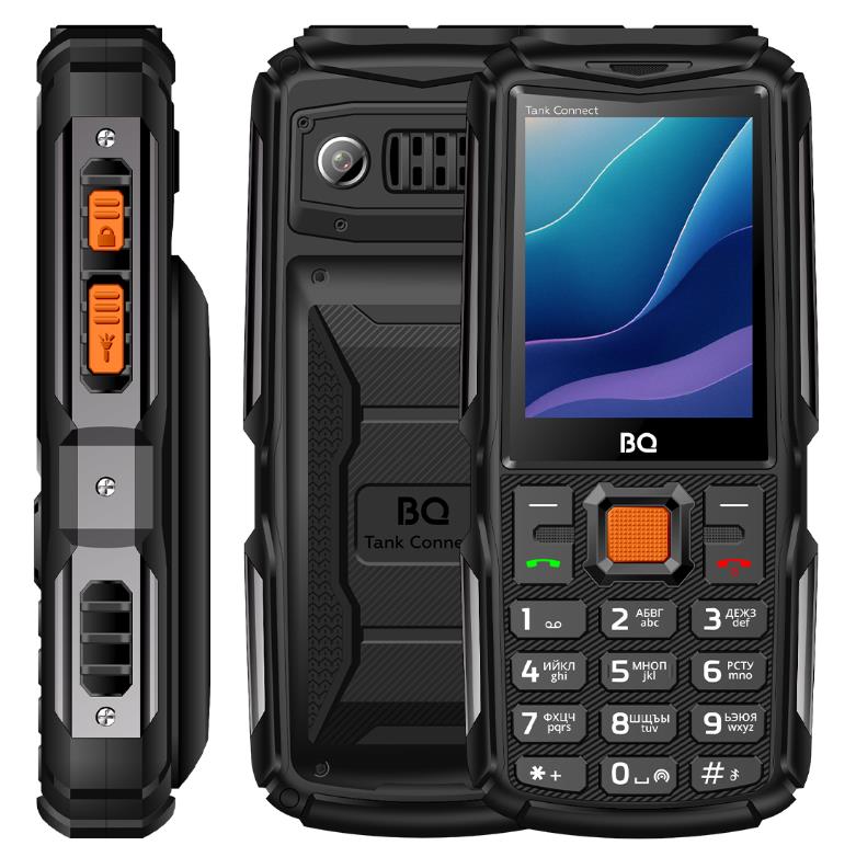 Изображение Мобильный телефон BQ 2430L Tank Connect,серый, черный