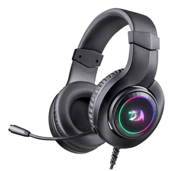 Изображение Наушники Redragon Hylas, полноразмерные, встроенный микрофон, RGB-подсветка черный