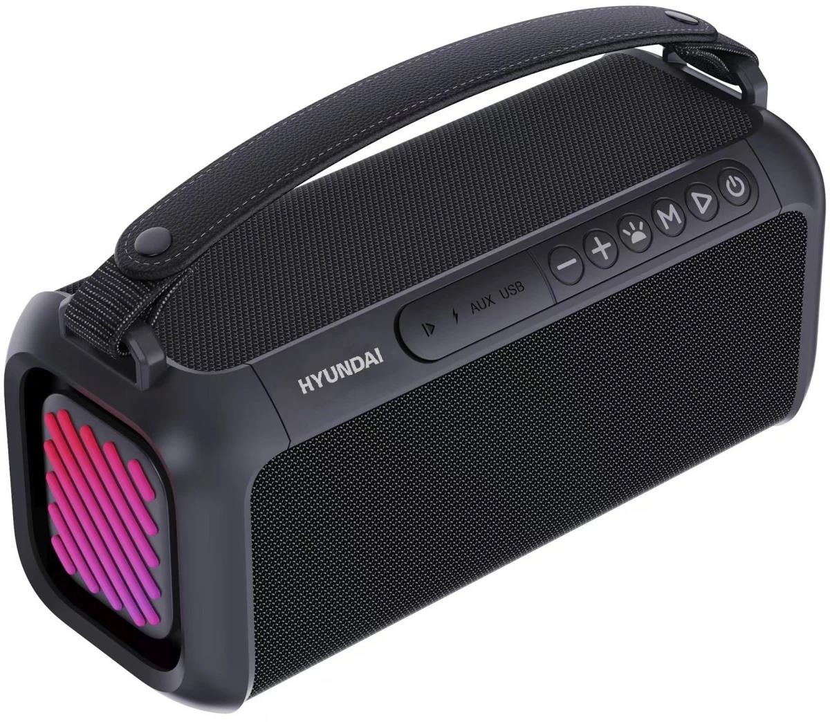 Изображение Портативная акустика Hyundai H-PS1007 , 60W 2.0 BT 10м 2600mAh (60 Вт   черный)