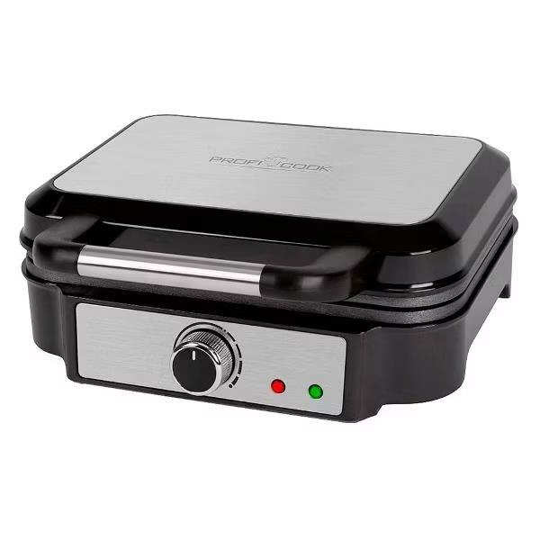 Изображение Вафельница PROFI COOK PC-WA 1240 inox (1000 Вт /черный, стальной)