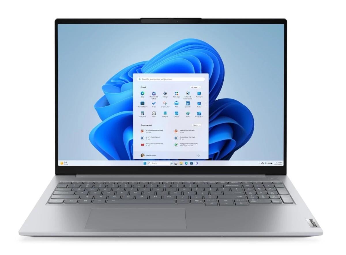 Изображение Ноутбук Lenovo ThinkBook 16 G8 IAL (Intel 255H 2000 МГц/ SSD 1024 ГБ  /RAM 32 ГБ/ 16" 2560x1600/VGA встроенная/ Windows 11 Home) (21SK008WCD)