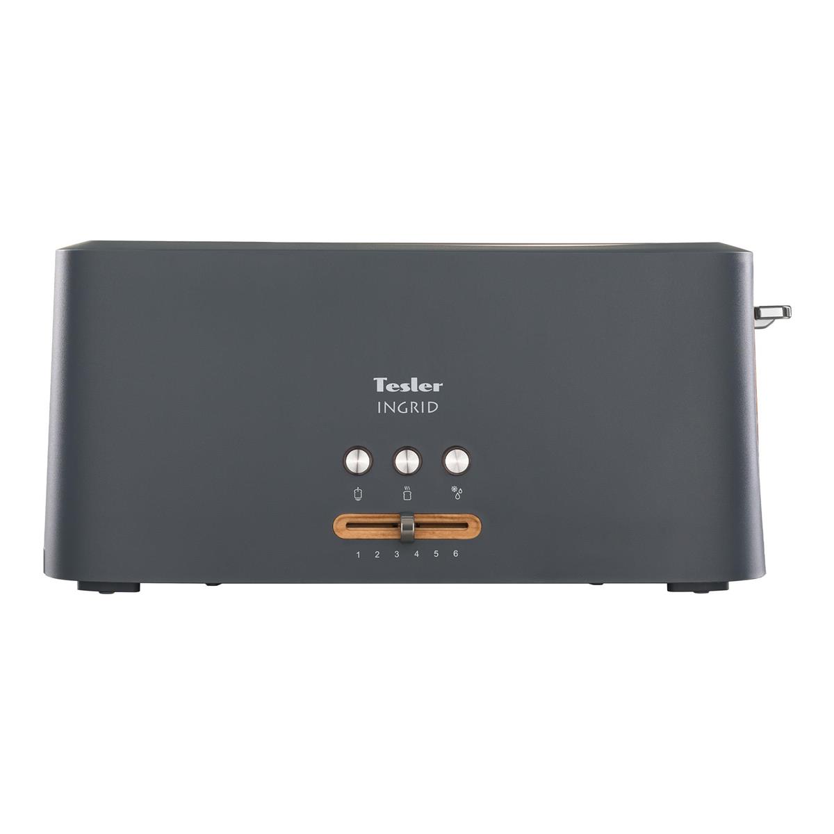 Изображение Тостер Tesler INGRID TT-140 GREY (980 Вт  серый)