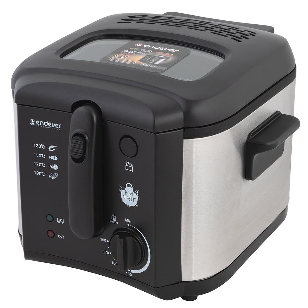 Изображение Фритюрница Endever Skyline FR-115 (5 л  1800 Вт  серебристый, черный)