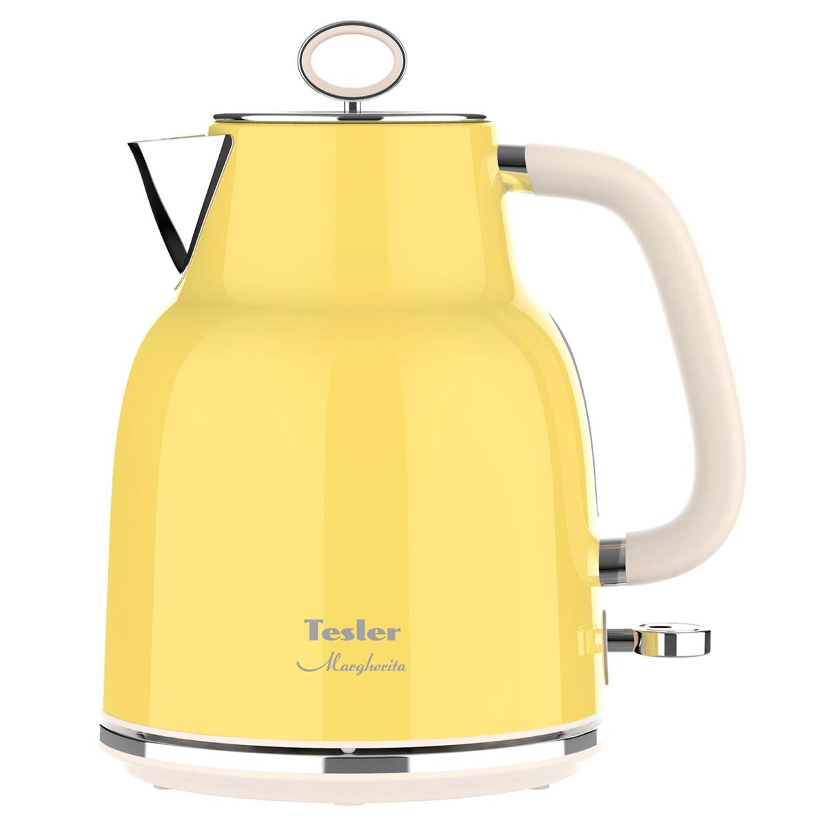 Изображение Электрический чайник Tesler KT-1760 YELLOW (2200 Вт/1,7 л /нержавеющая сталь/желтый)