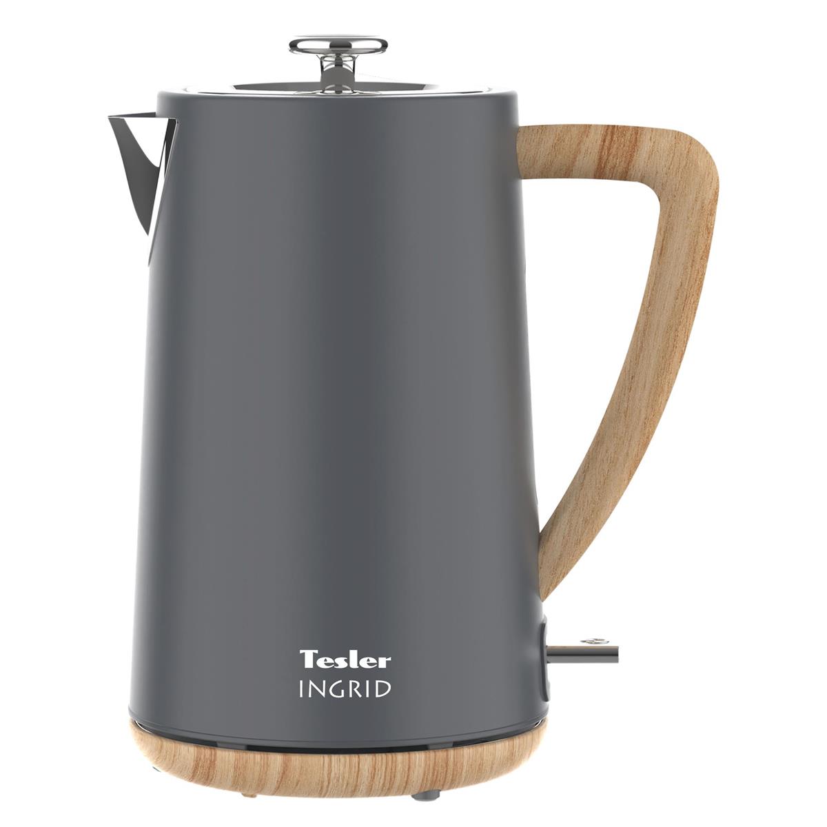 Изображение Электрический чайник Tesler KT-1744 GREY (2200 Вт/1,7 л /нержавеющая сталь/серый)
