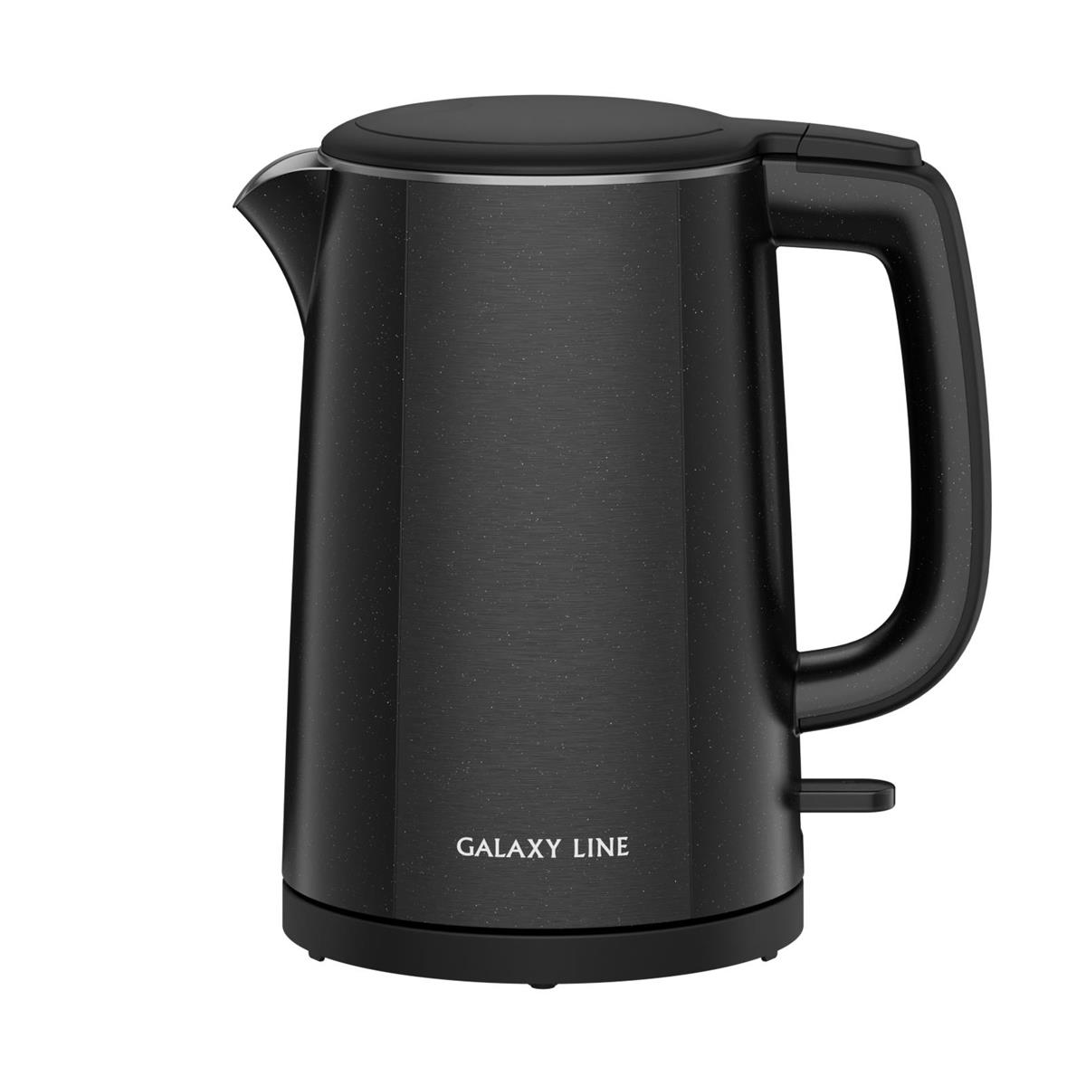 Изображение Электрический чайник GALAXY LINE GL 0373 (2200 Вт/1,5 л /пластик, нержавеющая сталь/черный)