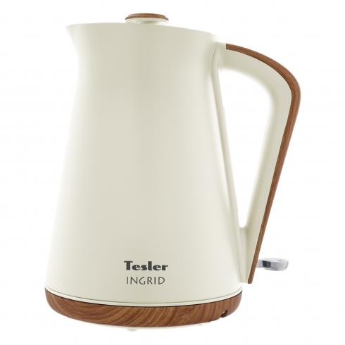 Изображение Электрический чайник Tesler KT-1740 BEIGE (2200 Вт/1,7 л /нержавеющая сталь/бежевый)