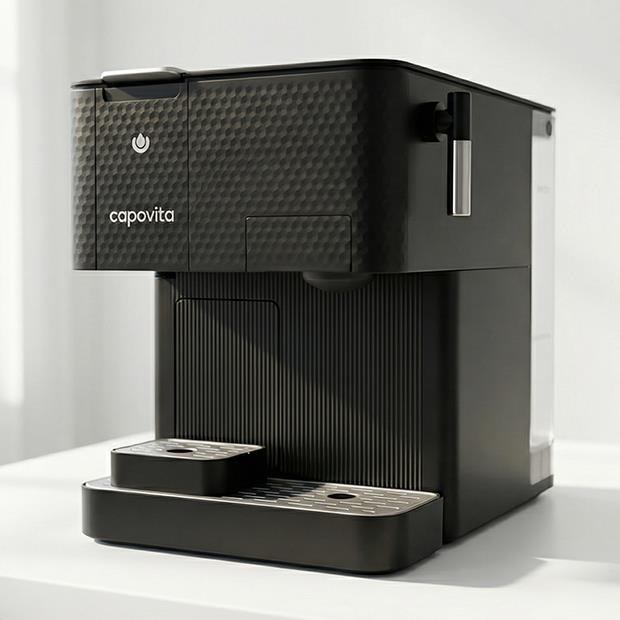 Изображение Кофемашина Capovita Phantom Black, 301021 (1500 Вт /20 бар/черный)