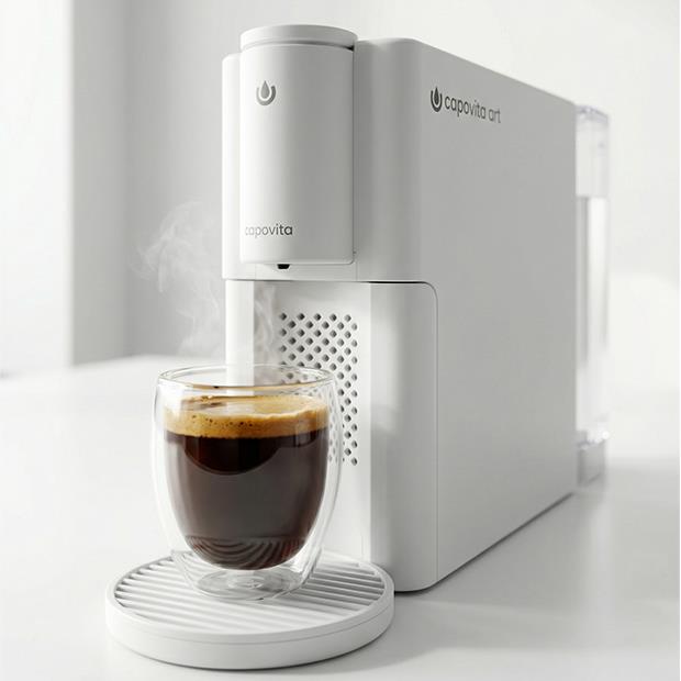 Изображение Кофемашина Capovita Art White, 301012 (1350 Вт /20 бар/белый)