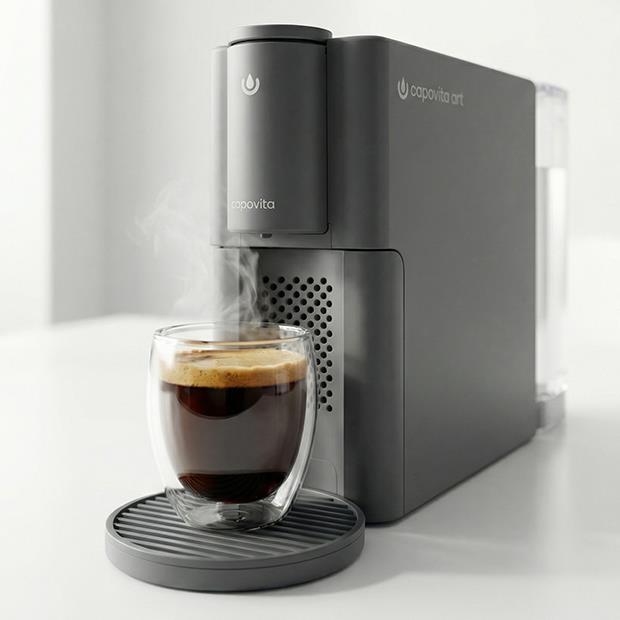 Изображение Кофемашина Capovita Art Grey, 301013 (1350 Вт /20 бар/серый)