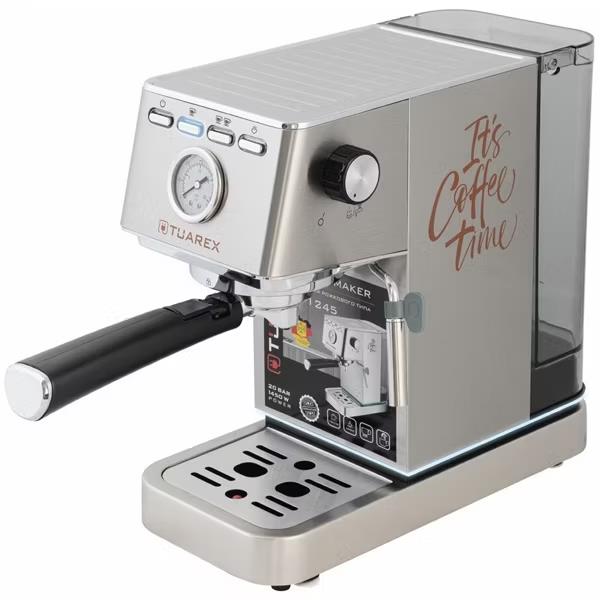 Изображение Кофеварка TUAREX TK-1245 серебристый/ серый (рожковая//1450 Вт )