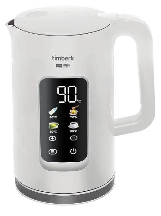 Изображение Электрический чайник Timberk T-EK21S05 (2200 Вт/1,7 л /пластик, нержавеющая сталь/белый)