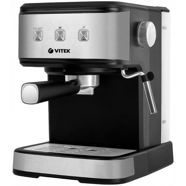 Изображение Кофеварка VITEK VT-8470 850Вт серебристый/черный (рожковая//850 Вт )
