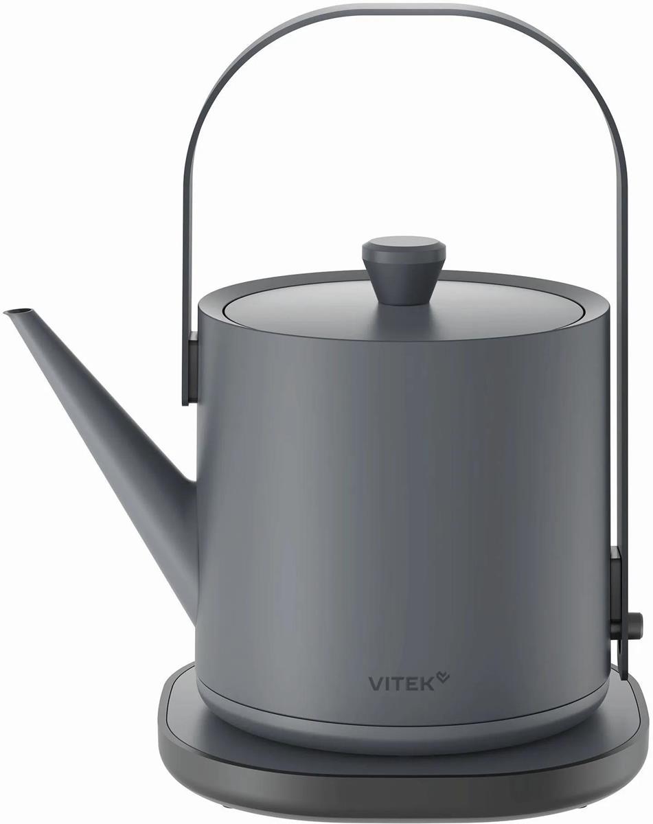 Изображение Электрический чайник VITEK VT-WK1000 (1000 Вт/0,8 л /металл/серый)