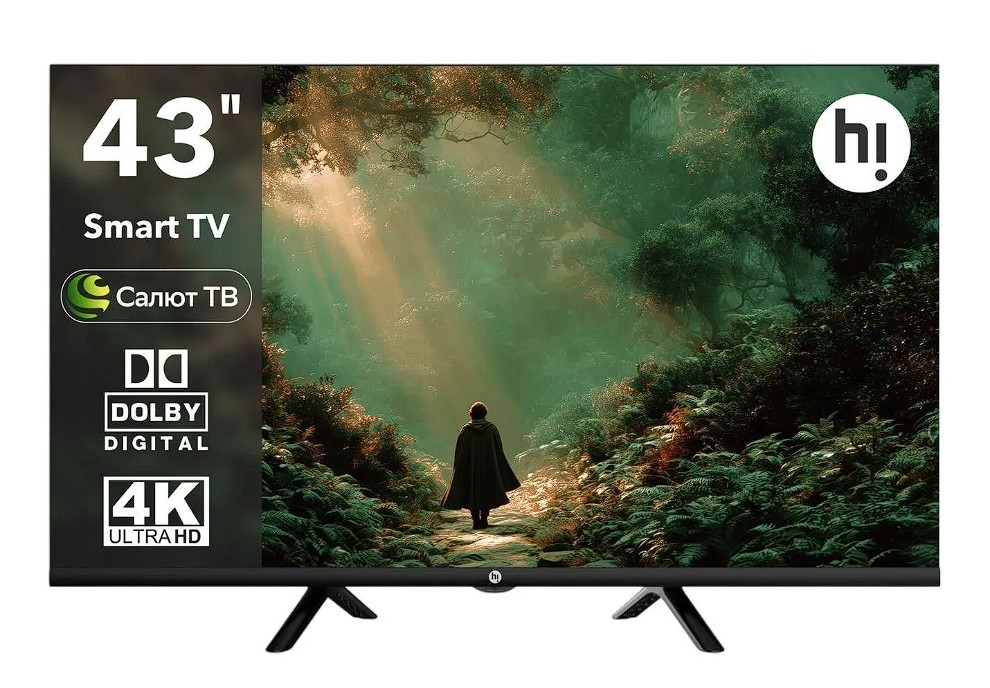 Изображение Телевизор Hi HS-43U01FB 43" 4K Ultra HD Smart TV черный