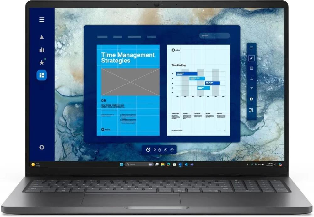Изображение Ноутбук DELL Pro 16 (Intel 235U 2000 МГц/ SSD 512 ГБ  /RAM 16 ГБ/ 16" 1920x1200/VGA встроенная/ Linux) (PRO16-7613)