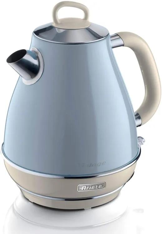 Изображение Электрический чайник Ariete Vintage 2869/05 (2000 Вт/1,7 л /металл, пластик/голубой)