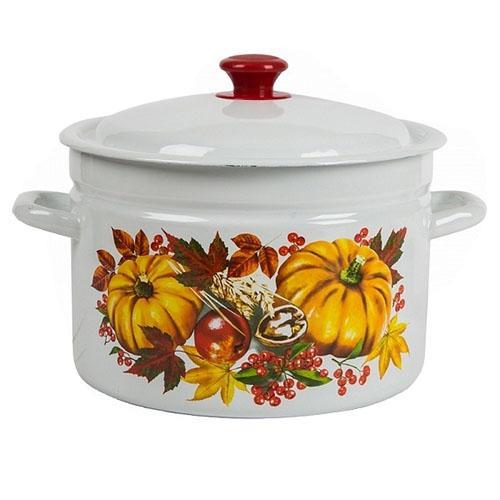 Изображение Кастрюля КМЗ 41804-202/6 эмал цил с рис (8 л )