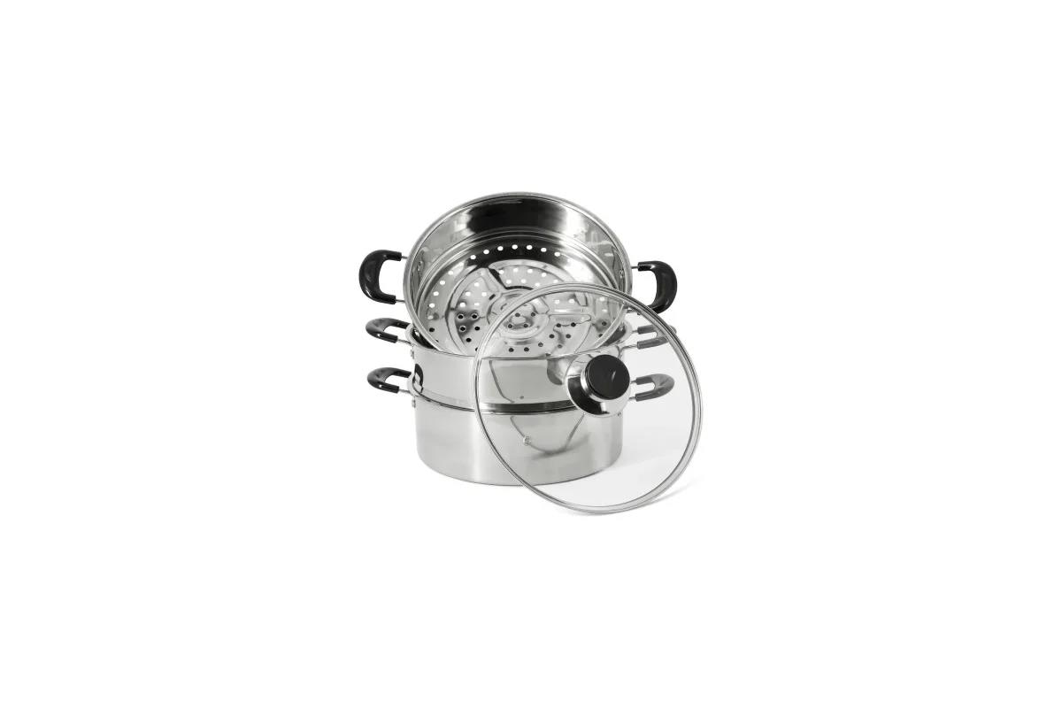 Изображение Пароварка Pomi d'Oro P630100 Vapore Мантоварка-пароварка, 24см. (серебристый)