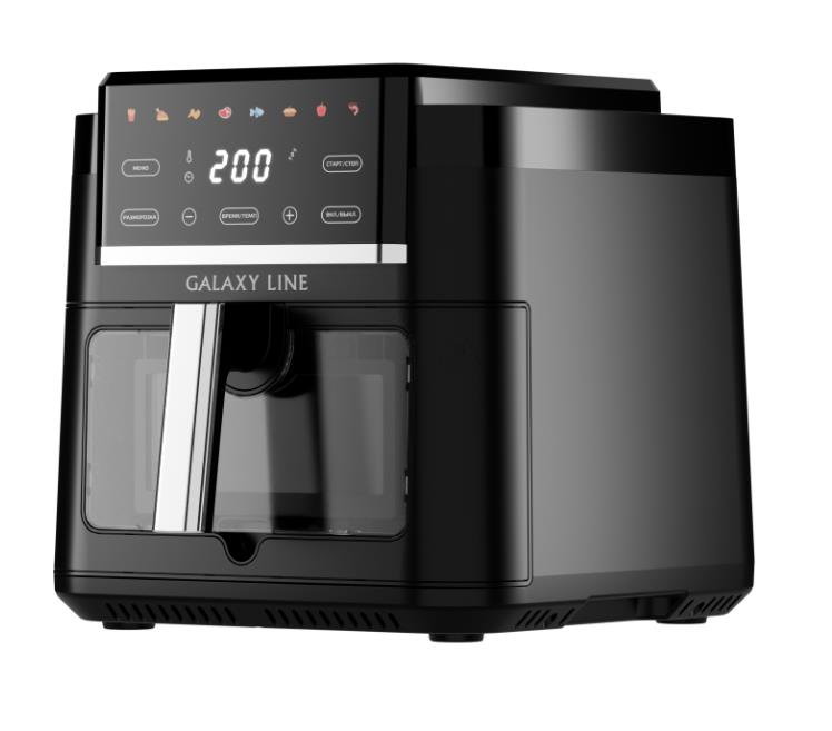 Изображение Аэрогриль GALAXY LINE GL 2537 black 7,5л (2200 Вт /7,5 л )