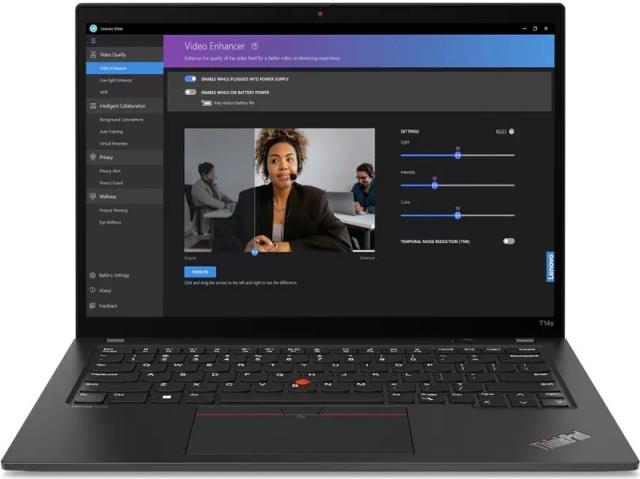 Изображение Ноутбук Lenovo ThinkPad T14s Gen 4 (AMD 7840U 3300 МГц/ SSD 512 ГБ  /RAM 16 ГБ/ 14" 1920x1200/VGA встроенная/ Windows 11 Pro) (21F8003CRT)