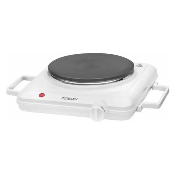 Изображение Плита настольная Bomann EKP 5027 CB weiss (электрическая, чугун, белый)