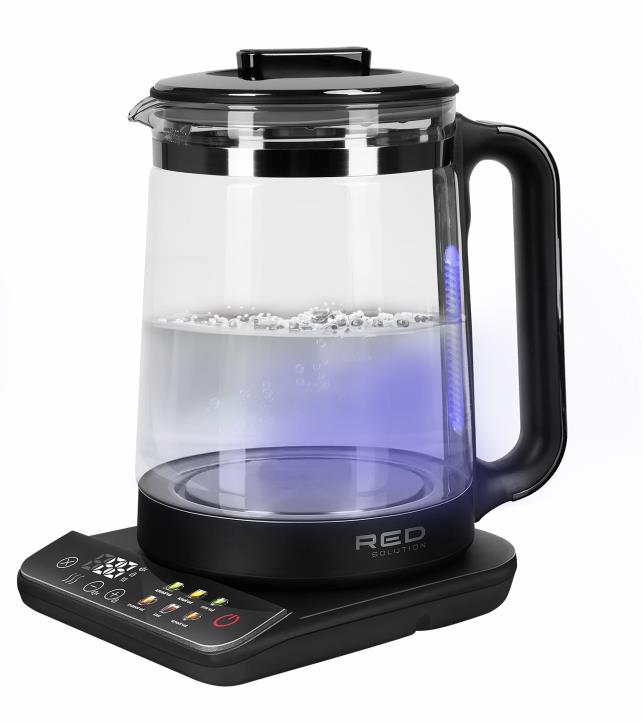 Изображение Электрический чайник Red solution KG1330D (2000 Вт/2 л /стекло, пластик, нержавеющая сталь/прозрачный, черный)