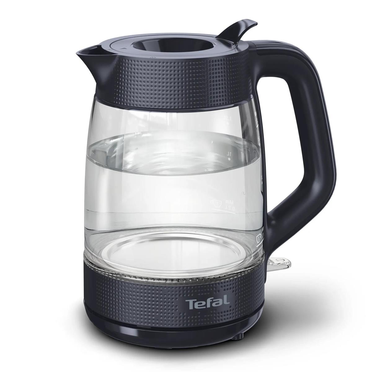Изображение Электрический чайник Tefal KO2G08E0 (2000 Вт/1,7 л /стекло/прозрачный, черный)