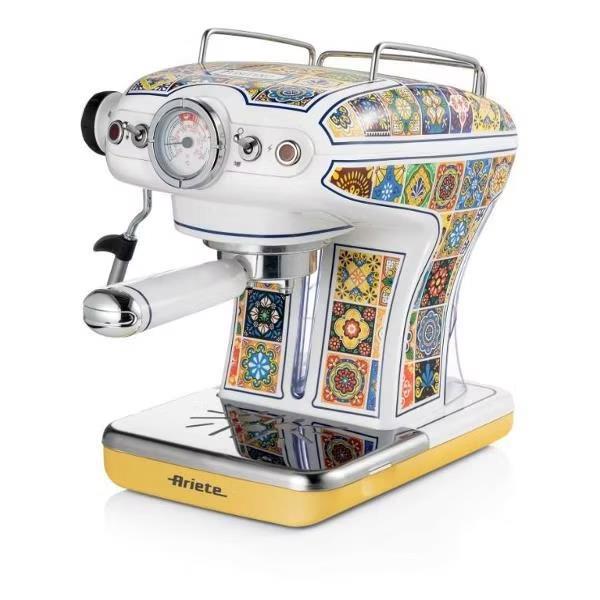 Изображение Кофеварка Ariete 00M13891PAR0 Positano белый/желтый, 0,9 л, 850 Вт, 15 бар (рожковая//850 Вт )