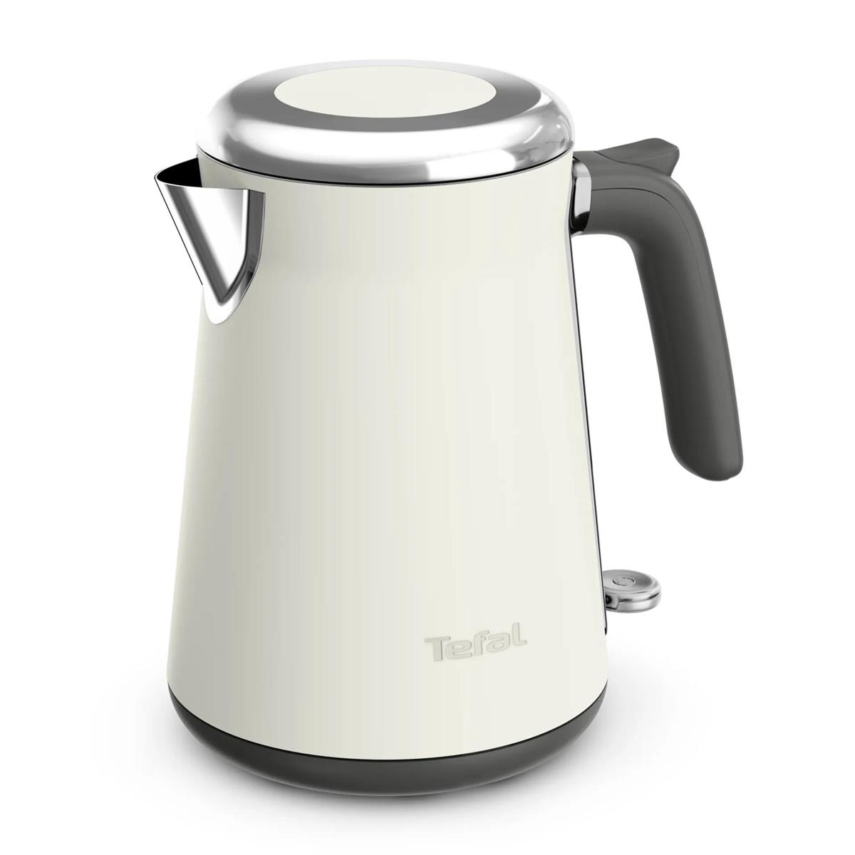 Изображение Электрический чайник Tefal KI666AE0, 1.7 л, 2400 Вт, скрытый нагревательный элемент (2400 Вт/1,7 л /нержавеющая сталь/молочный)