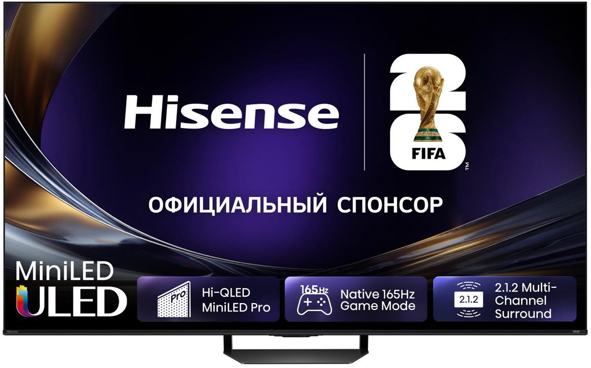 Изображение Телевизор Hisense 55U7S PRO 55" HDR, 4K Ultra HD Smart TV черный