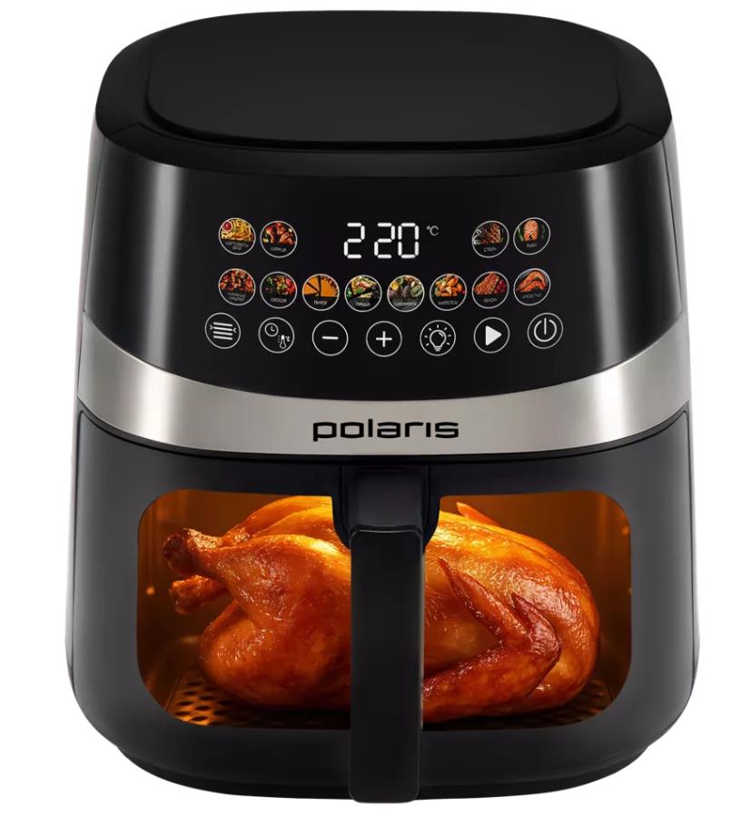 Изображение Аэрогриль Polaris PAF 8005W 7.5л 1800Вт черный (026987) (1800 Вт /7,5 л )