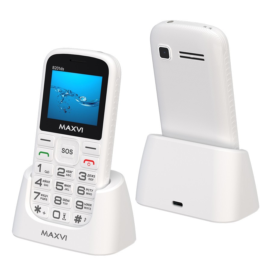 Изображение Мобильный телефон MAXVI B201ds,белый