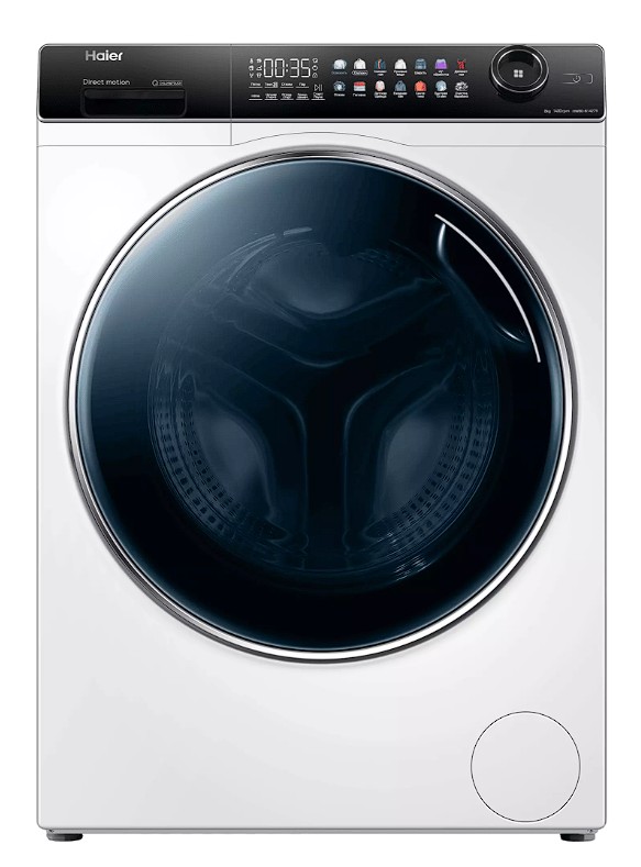 Изображение Стиральная машина Haier HW80-B14279, белый (фронтальная, 8 кг, 1400 об/мин )